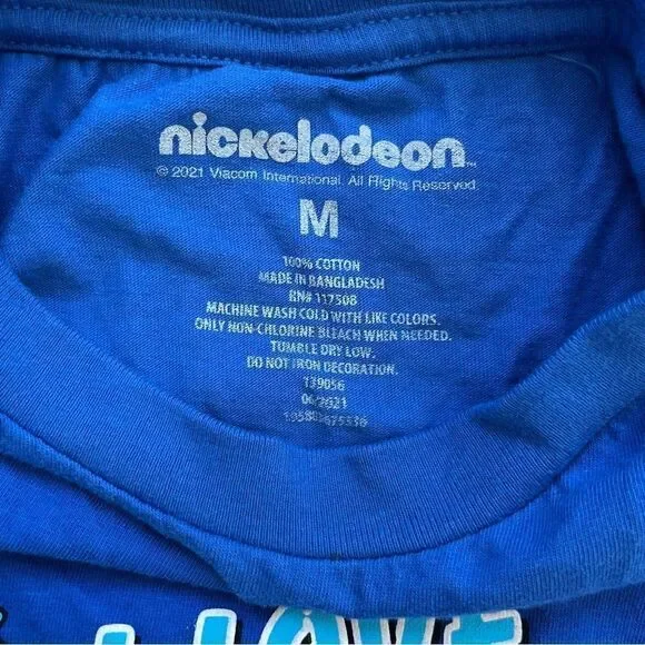 Nickelodeon “I Love the 90’s” Bright Blue Cartoon Character Tee - Picture 4 of 8